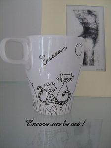 Tasses chats en noir et blanc Photo_005