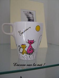 Tasses chats en noir et blanc Photo_008