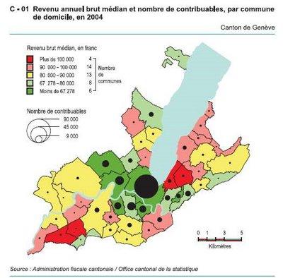 Salaires à Genève : dis moi où tu habites, je te dirai combien tu gagnes