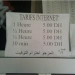 tarifs internet