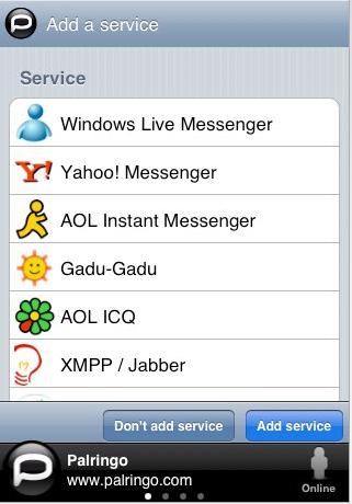 Palringo Limited : MSN, AIM, ICQ sur l'IPHONE 3G Palringo Limited : MSN, AIM, ICQ sur l'IPHONE 3G