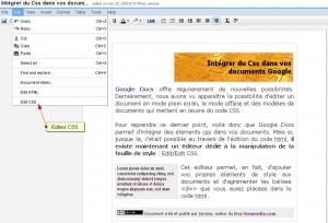 Intégrer dans documents Google