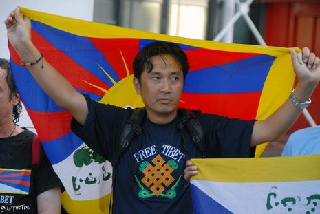 Manifestation pour le Tibet à la veille des Jeux Olympiques
