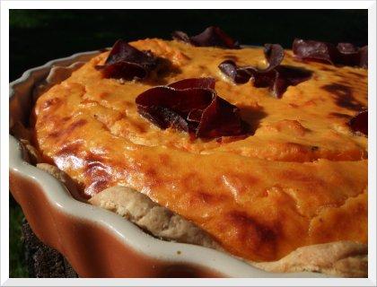 Tarte salÉe aux patates douces et chiffonade de bressoa Tarte salÉe aux patates douces et chiffonade de bressoa