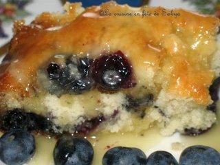 Gâteau aux Bleuets ( Myrtille) avec Sauce au Beurre