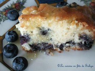 Gâteau aux Bleuets ( Myrtille) avec Sauce au Beurre