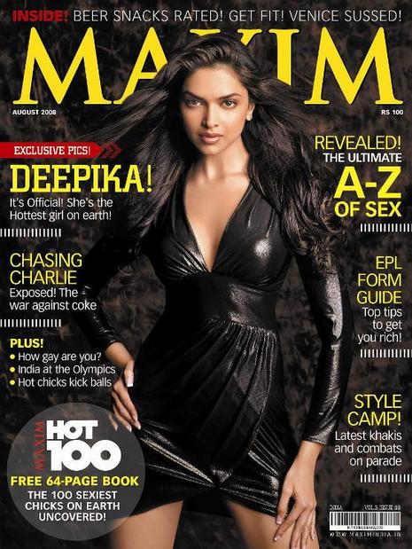 Deepika Padukone en couverture de MAXIM