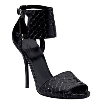Sandales python noir Gucci