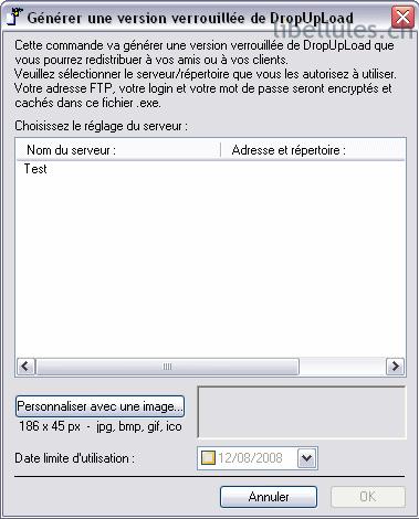 DropUpLoad verrouillage