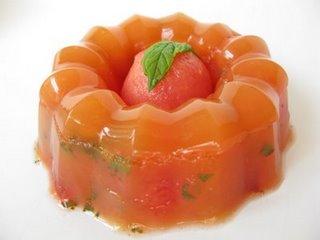 Pastèque et agrumes en gelée
