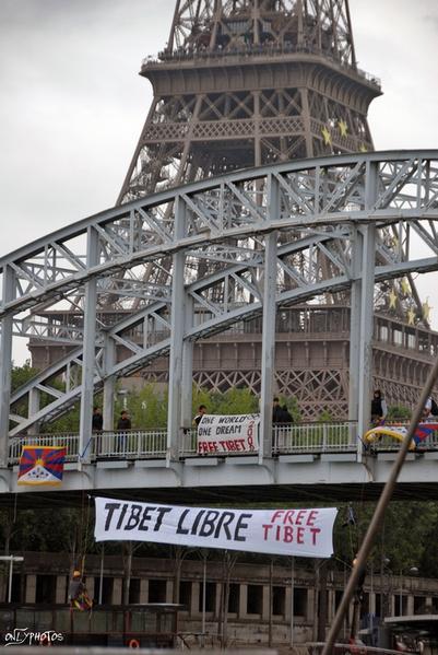 Action et manifestation contre la répression en Chine et au Tibet
