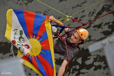 Action et manifestation contre la répression en Chine et au Tibet