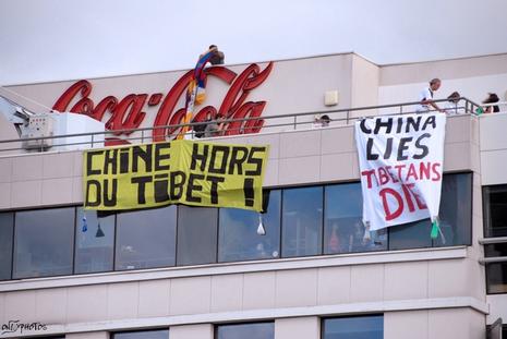 Action et manifestation contre la répression en Chine et au Tibet