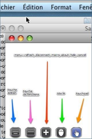 Mocha VNC sur le iPhone/iPod Touch, Vine Server sur le Mac