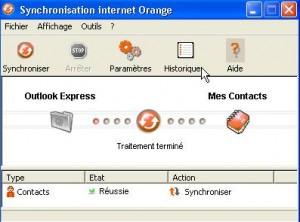Synchronisation contacts “Web” Orange avec Outlook/Outlook Express