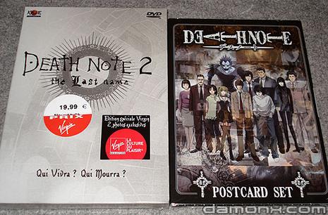 Death Note Postard Set & DVD Death Note 2