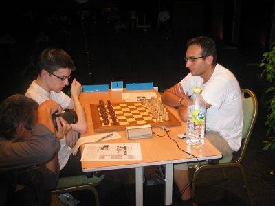 Maxime Vachier-Lagrave et Thal Abergel au championnat de France d'échecs 2008 à Pau © Chess & Strategy