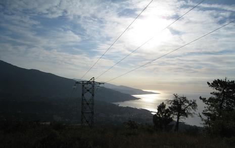 Vue sur l'Italie depuis le Mont Gros