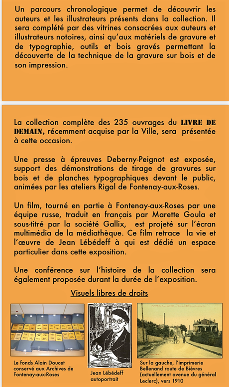 «  » Le livre de demain «  » 1923-1947 «  » du 1er au 24 Septembre 2023.