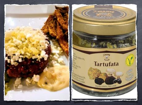 Steak tartare à la truffe et frites de patates douces Steak tartare à la truffe et frites de patates douces