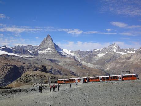 Cervin avec le train à crémaillère Zermatt-Gornergrat