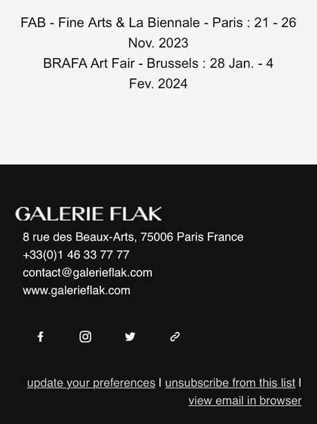Galerie Flak  » Parcours des Mondes 2023 «