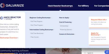 Codage des programmes Bootcamp fournis par Hack Reactor
