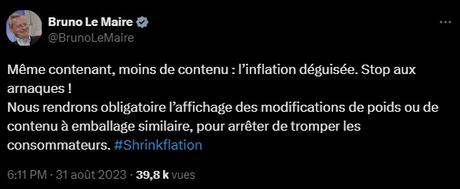 Bruno Le Maire Contre La Shrinkflation Des Kiris Bruno Le Maire Contre La Shrinkflation Des Kiris