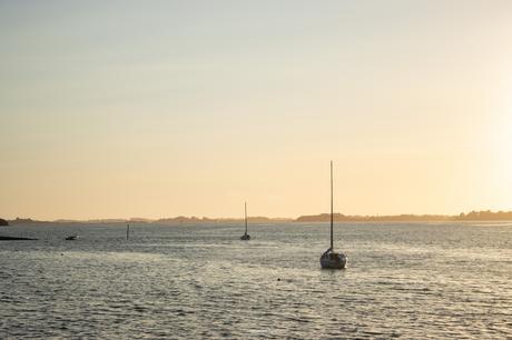 Coucher de soleil dans le golfe du Morbihan