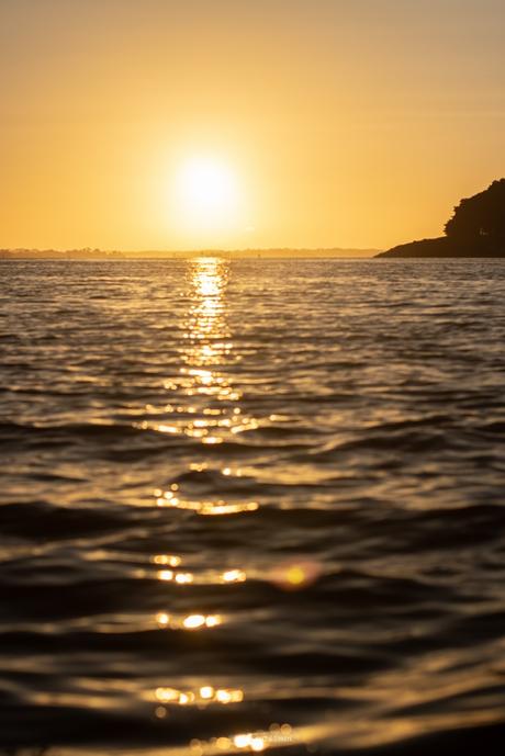 Coucher de soleil dans le golfe du Morbihan
