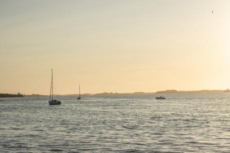 Coucher de soleil dans le golfe du Morbihan