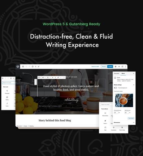 TinySalt – Thème WordPress pour blog alimentaire personnel TinySalt - Prêt pour WordPress 5 et Gutenberg.