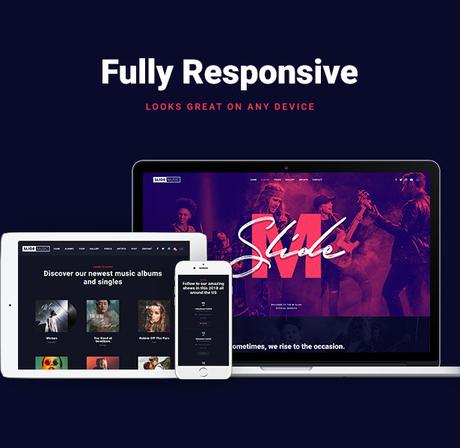 Slide – Thème WordPress Musique Thème WordPress Slide Music Adaptatif