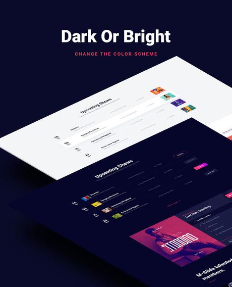 Slide – Thème WordPress Musique Thème WordPress Slide Music Dark Bright