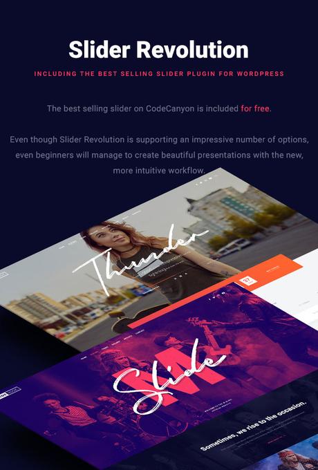 Slide – Thème WordPress Musique Slide Music Thème WordPress Revolution Slider