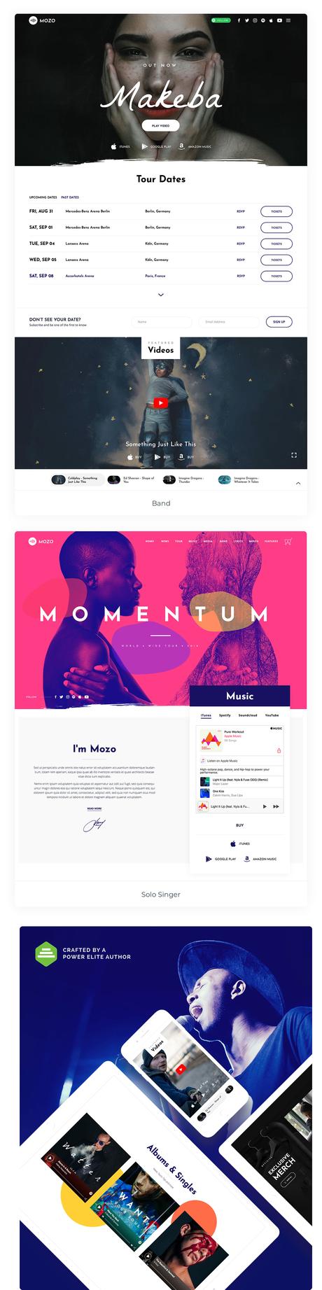 Mozo – Thème WordPress Musique introduction