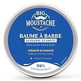 Baume à Barbe Homme 98% Naturel de Big Moustache - Fabriqué en France - Enrichi à l'Huile de Ricin et Beurre de Karité - Pour Toutes les Peaux - 50 ml