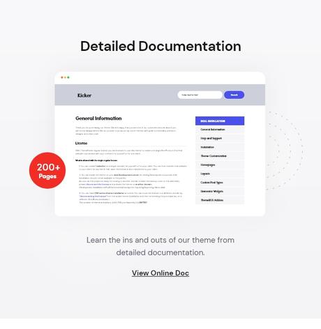 Kicker – Thème WordPress polyvalent pour blog et magazine + Gutenberg Description