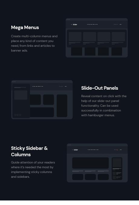 Kicker – Thème WordPress polyvalent pour blog et magazine + Gutenberg Description