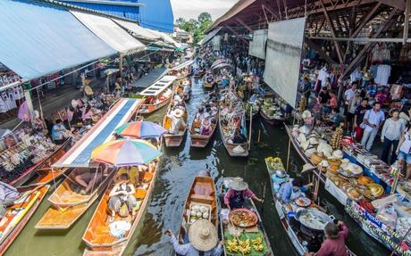 Le marché flottant de Bangkok