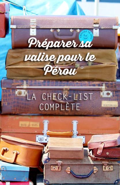 Ma valise au Pérou
