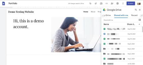 Choisir le meilleur créateur de sites Web : Google Sites ou Wix Intégration de Google Drive sur Sites