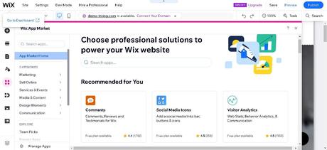 Choisir le meilleur créateur de sites Web : Google Sites ou Wix Le marché des applications Wix