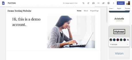 Choisir le meilleur créateur de sites Web : Google Sites ou Wix Quelques thèmes sur Google Sites