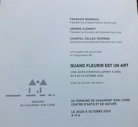 Domaine de Chaumont-sur-Loire « Quand fleurir est un Art  » 6/10 Octobre 2023.