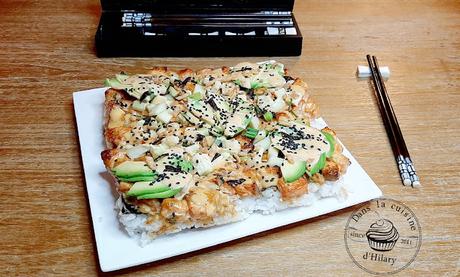 Sushi bake au saumon - Dans la cuisine d'Hilary