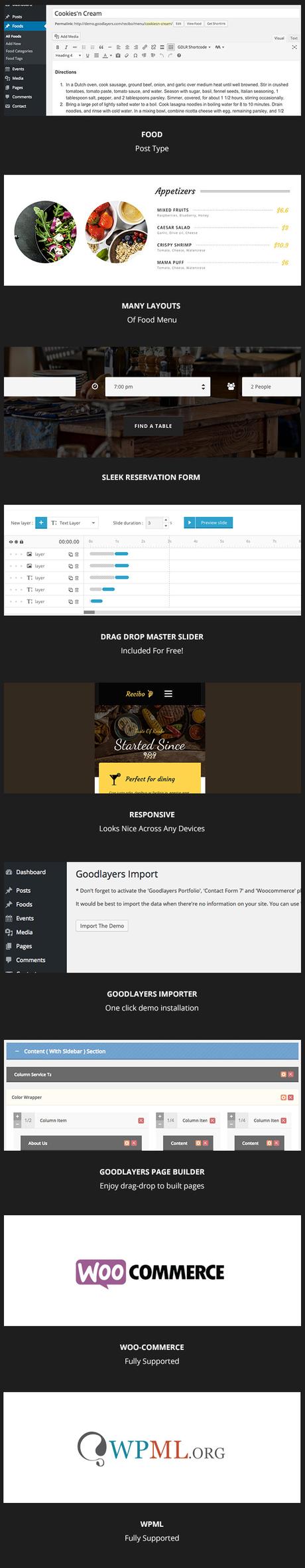 Recibo – Restaurant WordPress Recibo - Restaurant WordPress - 1