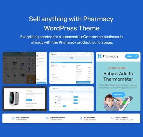 Thème réactif WordPress WooCommerce pour pharmacie Thème WordPress pour pharmacie WooCommerce