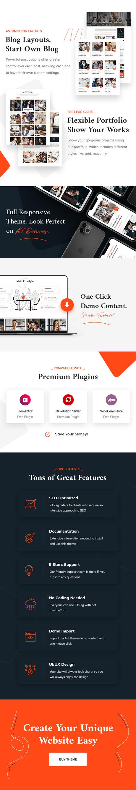 ZikZag – Thème WordPress Conseil & Agence – 2