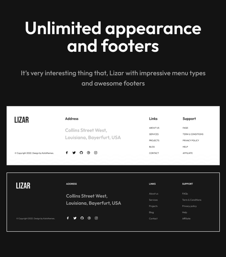 Lizar – Thème WordPress pour portfolio créatif – 6